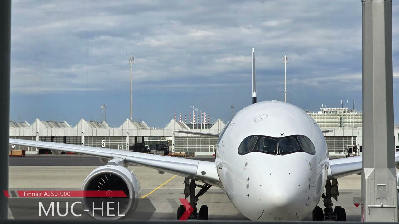 [FLIGHT TAKEOFF] Finnair A350-900 - Business Class Inter-Europe Trip from Munich to Helsinki