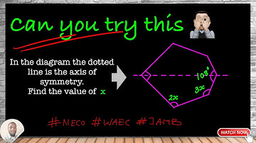Using the Line of Symmetry to Solve Geometry Problems (WAEC, JAMB, BECE)