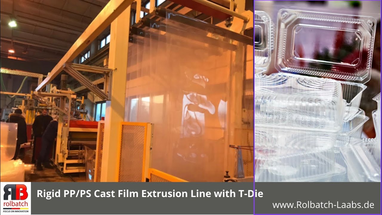 Cast film Extrusion Line for PP PS for thermoforming - YouTube