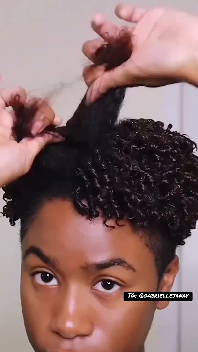 Finger Coiling Routine on Type4 Natural Hair using Kera Care🤍 - IG: @gabriellejanay