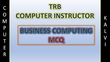TRB COMPUTER INSTRUCTOR | BUSINESS COMPUTING | MCQ