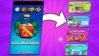 YENİ ÖZEL MÜCADELE 12 GALİBİYET! Voleybol, Basketbol, Kupayı Koru, Kupa Hırsızları Modu Brawl Stars