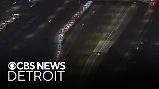 Traffic backups on I-696 Friday morning