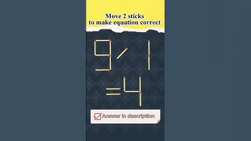 Мatchstick puzzle №326 Move 2 sticks to make equation correct