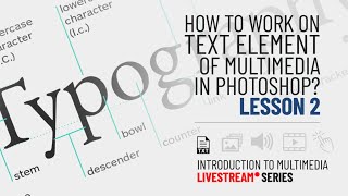 How to Work on Text in Photoshop | Lesson 2 | Introduction to Multimedia Tools | Livestream Series