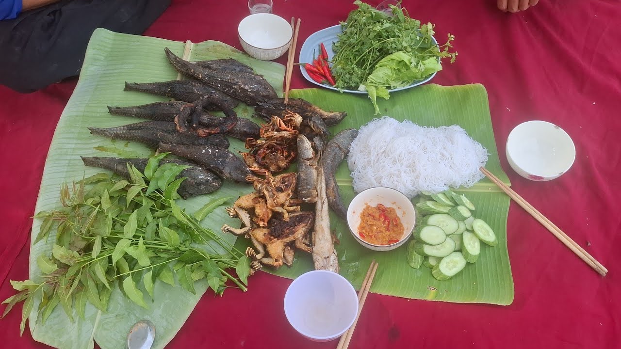 T13/ Ếch cá lóc cá trê chiên xù rắn chung nướng mọi lai rai ngày cận tết mời cả nhà ăn cùng mấy ae 