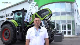 CLAAS AXION 950, презентація біля машини