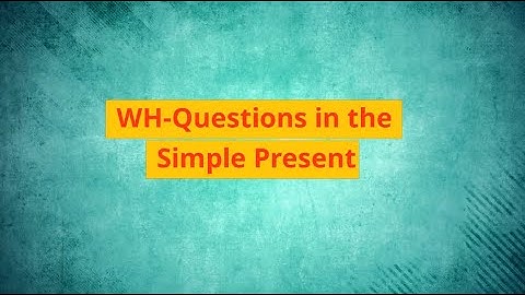 WH-Questions in the Simple Present (Unit 2E, Level A1)