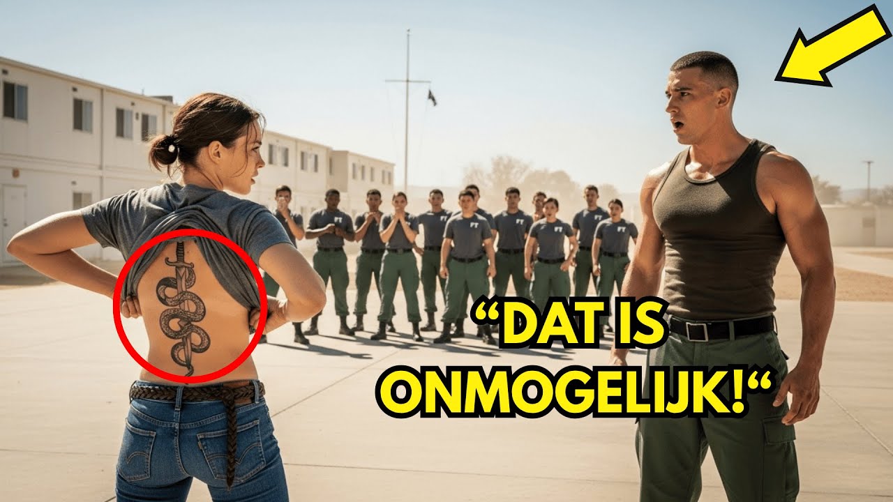 Vrouw vernederd in militaire training—tot haar rugtattoo de commandant liet salueren