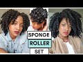 Sponge Roller Set On Natural Hair