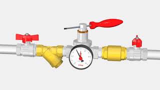 Installation of pressure reducing valve Art 143 ITAP