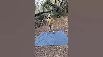 How to Fold a Huge Tarp Alone– Quick&Easy!#TarpFolding #DIYHack #LifeHack #campingtips #knowledge
