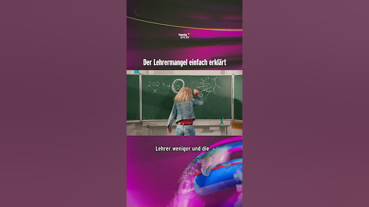 Lehrermangel einfach erklärt | heute-show #shorts