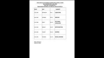 First Revision Test l Time Table l Class 10 l TN Samacheer l👍