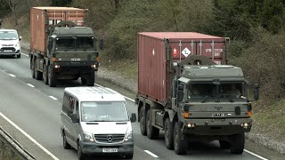 Army truck spotting on a road in Hampshire