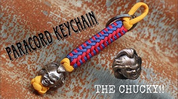 [THE CHUCKY] HOW TO MAKE MODIFIED HALF HITCH KNOT PARACORD KEYCHAIN , EASY PARACORD TUTORIAL.