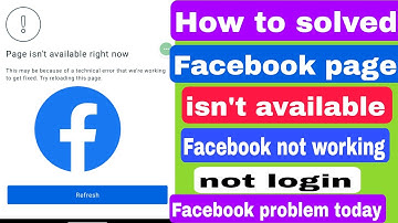 Fix Facebook page isn