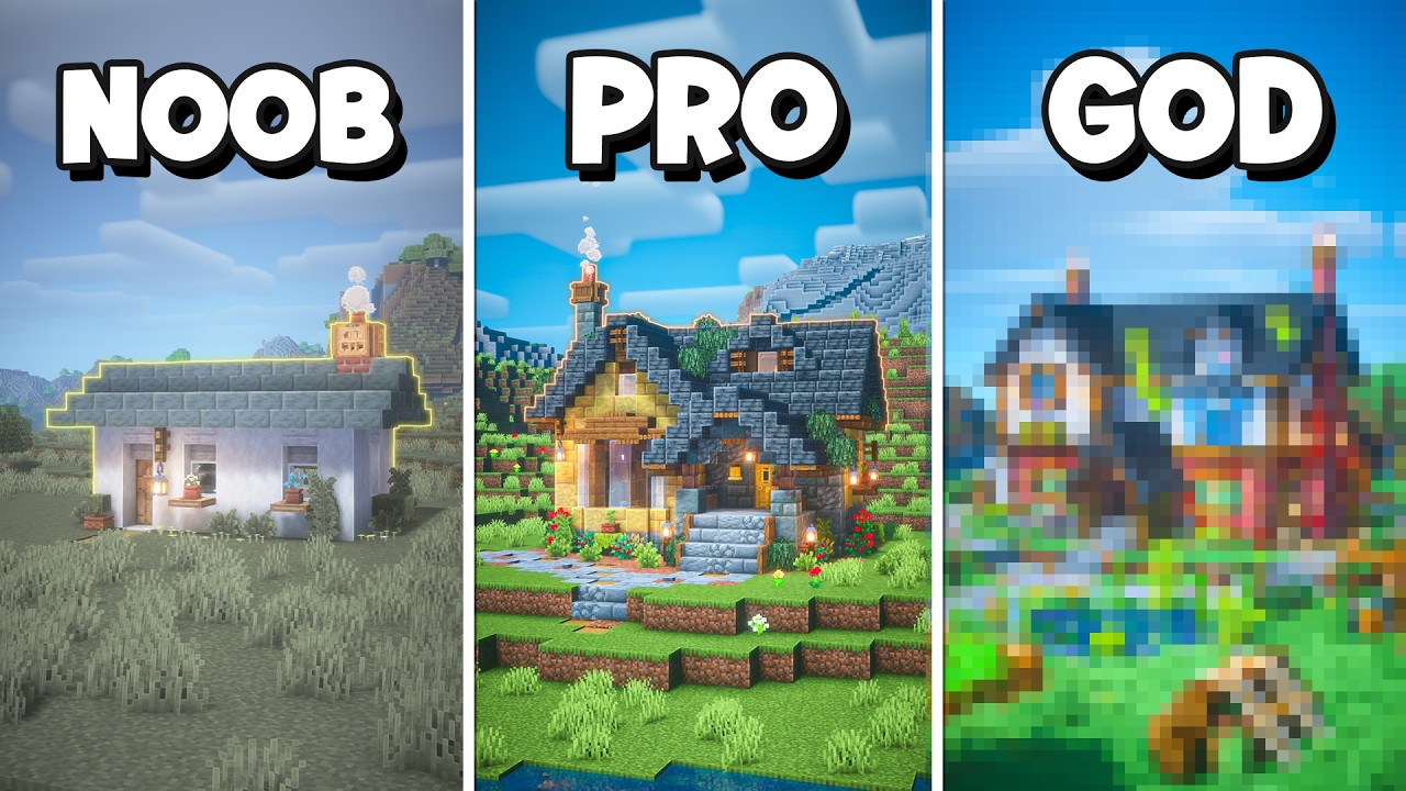 I Built The Same Cottage 3 Ways In Minecraft