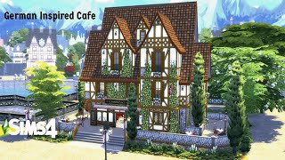 German Inspired cafe using new kit Cozy Bistro //No CC // Sims 4 Speedbuild