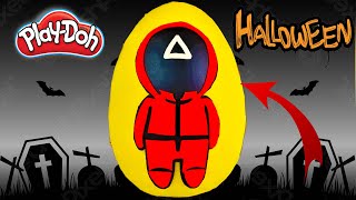 Huevo Sorpresa Gigante de HALLOWEEN EL JUEGO DEL CALAMAR Squid Game de Plastilina Play doh  Español screenshot 2