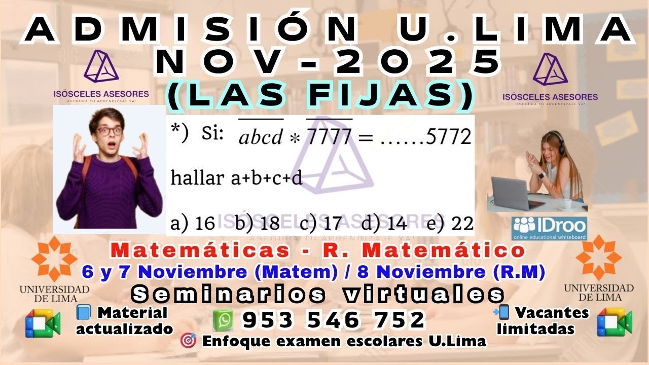 U.lima  Admisión Nov- 2025- Seminario/Repaso de LAS FIJAS
