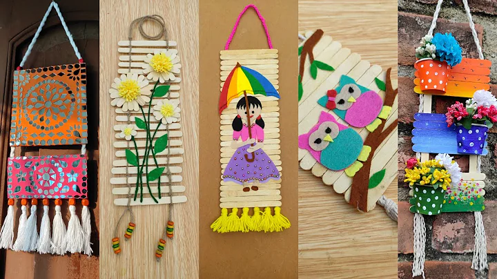 5 Best Wall Hanging Craft Ideas/Beautiful Wall Hanging With Icecream Sticks/Diwali Home Decor