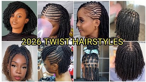 Stylish & Unique Natural Twist Braids Hairstyles, Cornrows Braids 2025#twist  #braids 