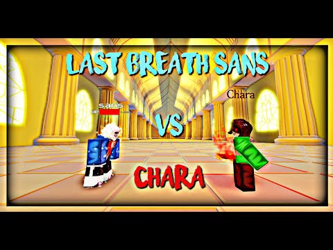 Last Breath Sans Vs Chara Roblox Undertale Youtube - chara no roblox