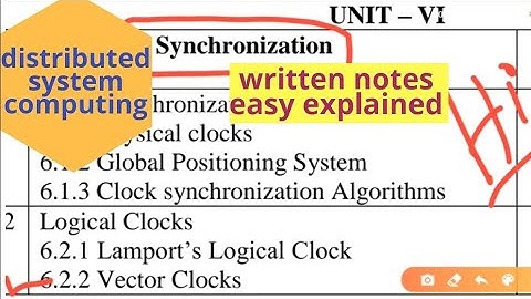 Vector clock distributed system computing video tutorial lecture pdf written notes easy explained