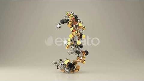 Countdown From 9 To 0 From Primitive Geometric Shapes | Motion Graphics - Envato elements