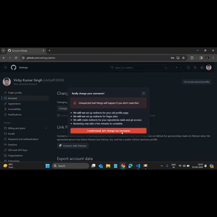 How to change github username | how to change username of github ...