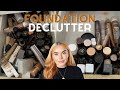 THE FINAL MAKEUP DECLUTTER SERIES: FOUNDATIONS! *it was HARD* | Sophie Liz Brad