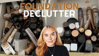 THE FINAL MAKEUP DECLUTTER SERIES: FOUNDATIONS! *it was HARD* | Sophie Liz Brad