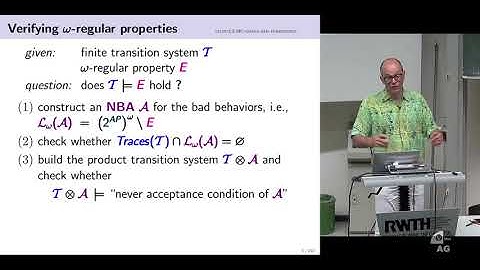 Lecture 11   Verifying omega regular properties