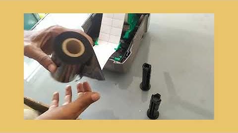 How to install E 4204B barcode printer ribbon loading and label#barcode