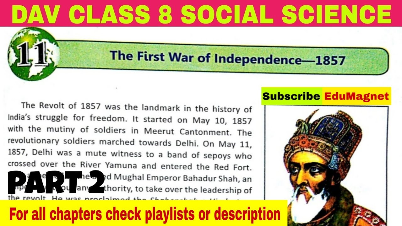 dav-social-science-class-8-chapter-11-the-first-war-of-independence