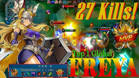 27 Kills + MANIAC! Freya Attack Speed Build - Build Top 1 Global Freya | FREYA Gameplay in MLBB