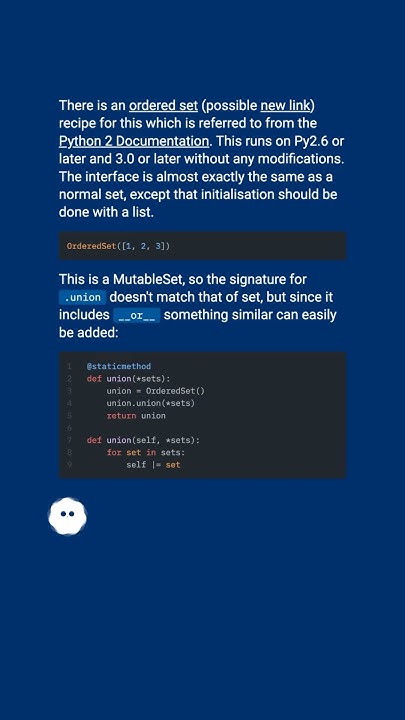 Does Python have an ordered set? #shorts - YouTube