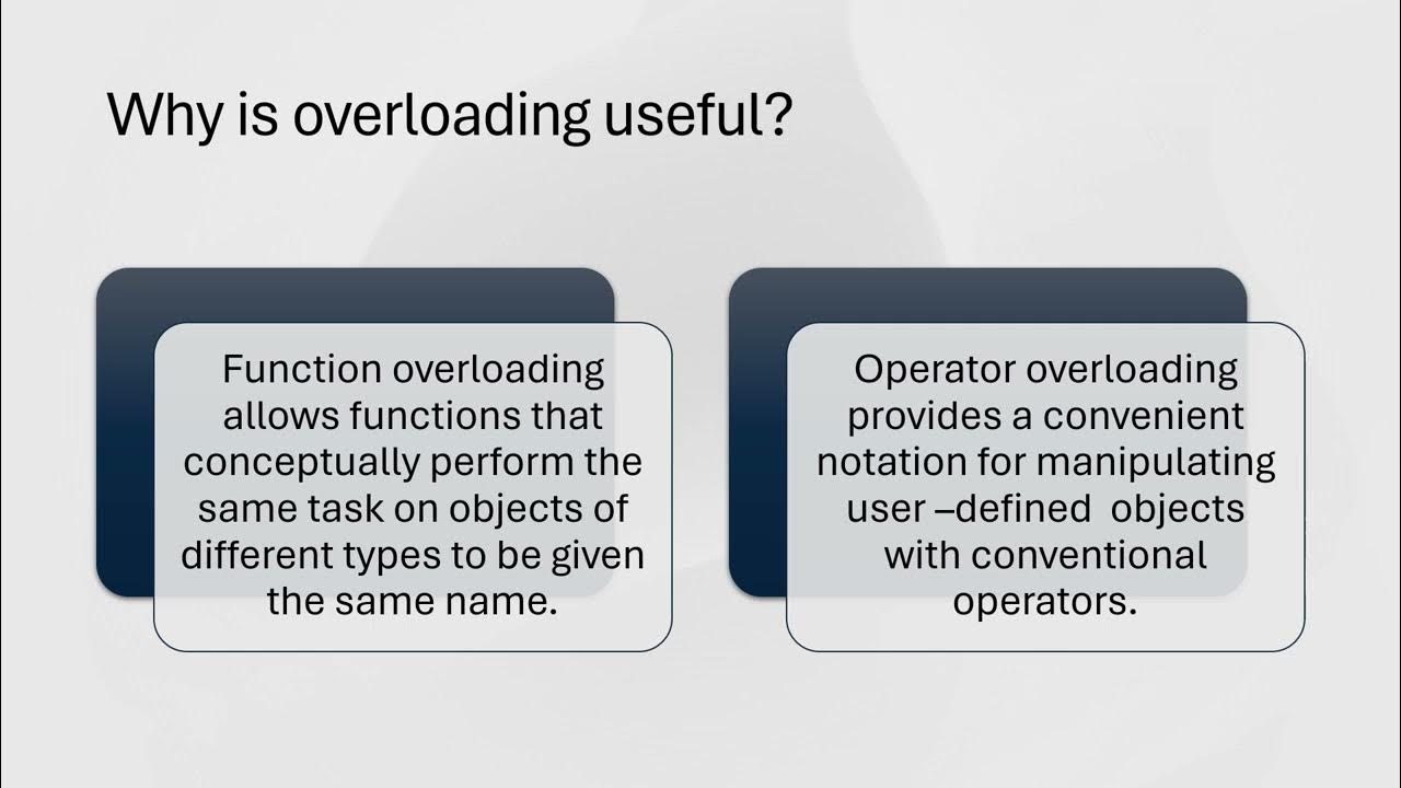 Function overloading in c++ - YouTube