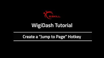 WigiDash Tutorial - Create a "Jump to Page" Hotkey