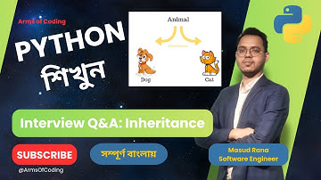 Interview Q&A: Inheritance | OOP | Lesson 66 | Python Bangla Full Course | Python Bangla Tutorial 💡