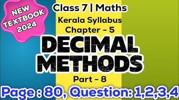 class 7 maths chapter 5 decimal methods page 80 question 1 2 3 4 kerala syllabus part 8
