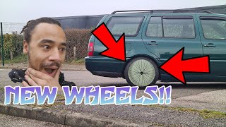 MY MK3 GOLF ESTATE FINALLY GETS WHEELS!!  Project: One  episode 17