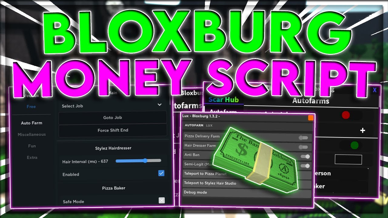 NEW] ROBLOX, Bloxburg Script GUI Hack, Auto Farm, 1,000,000 Money Per  Day