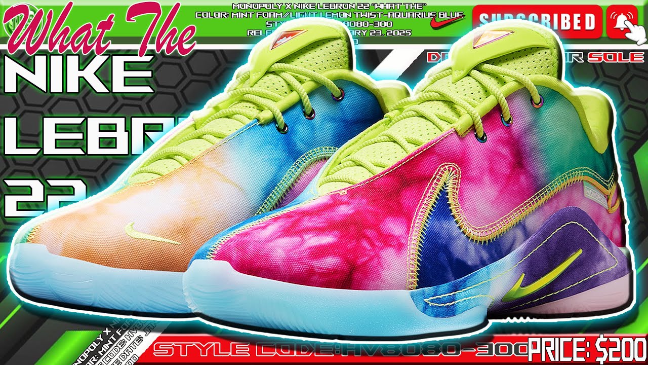 ☆NIKE☆LeBron 22 EP 'What The Monopoly'☆Multi Color Monopoly x Nike LeBron 22 “What The” - YouTube
