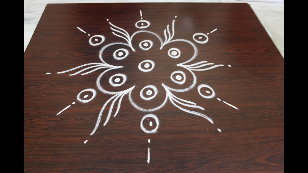 rangoli art designs for diwali with dots- kolam designs for diwali ...