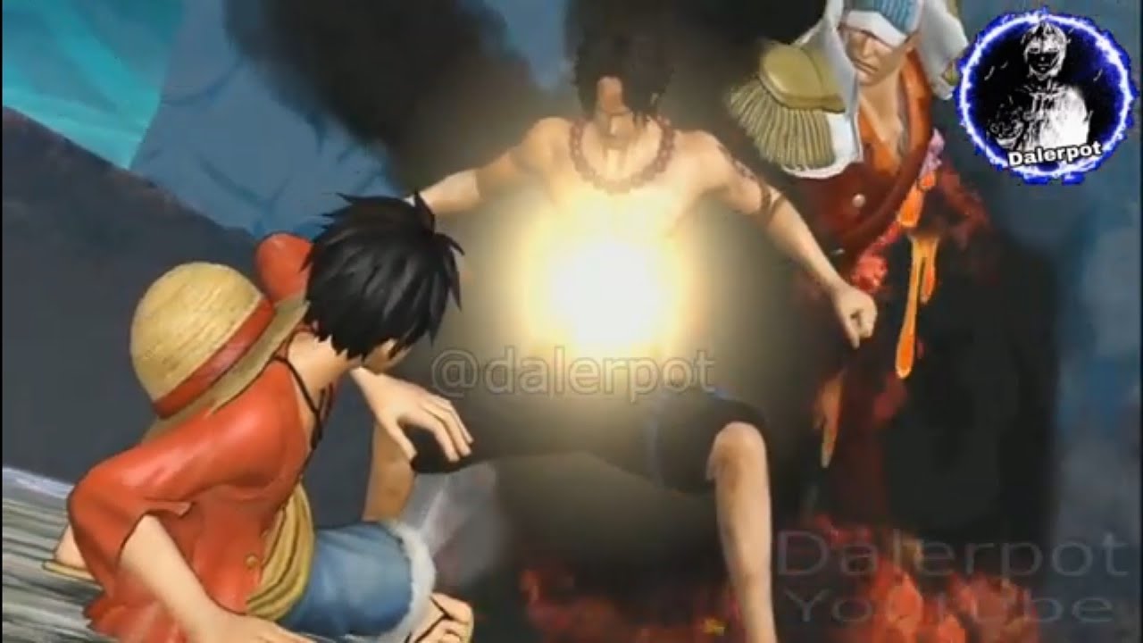 ace protege a luffy de akainu / ace muere one piece pirate warrior