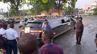 Arrival of Christian Atsu's body to the state House-Accra, for burial service