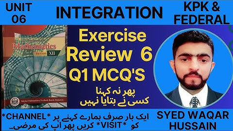 Ex Review 6 Q1 12th Math Fbise & Kpk Sir Waqar Hussain