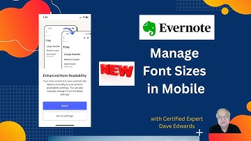 Evernote’s New Mobile Font Size Settings